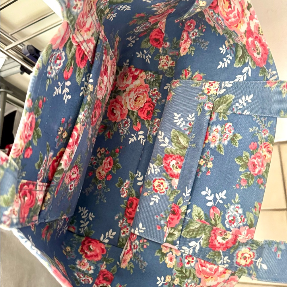 Cath Kidston Floral Blue Canvas Denim XL Tote Bag - Picture 3 of 3